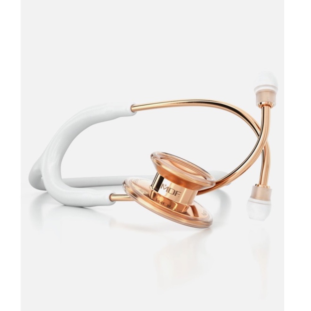 MDF WHITE AND ROSE GOLD STETHOSCOPE